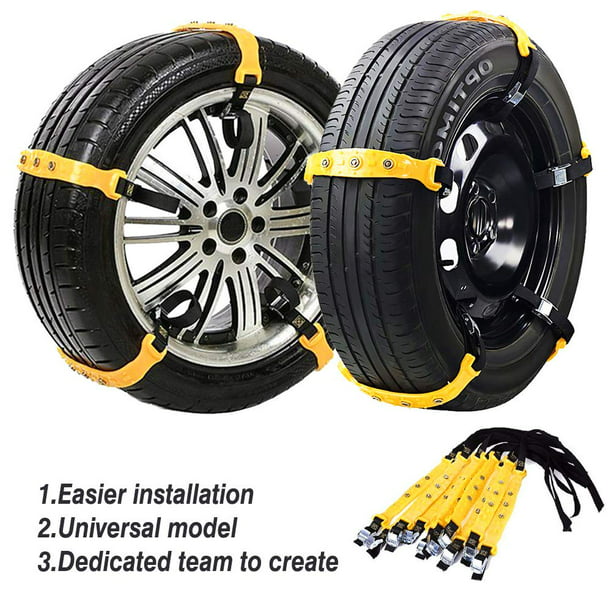 Set of 2 Anti Slip Alloy Snow Chain Wear Resistant Tire Chain for Cars,SUVs